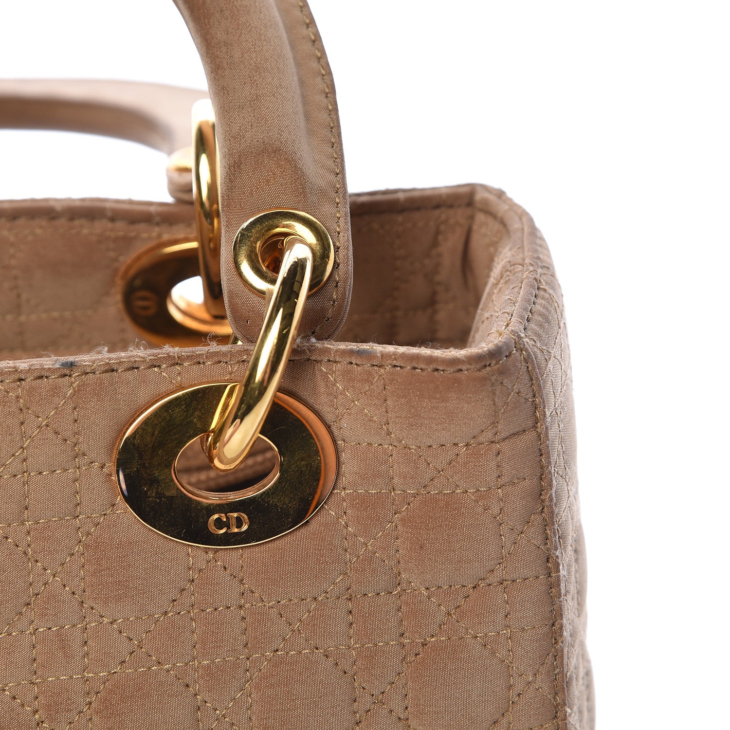Christian Dior Nylon Cannage Medium Lady Dior Beige 21 of 21