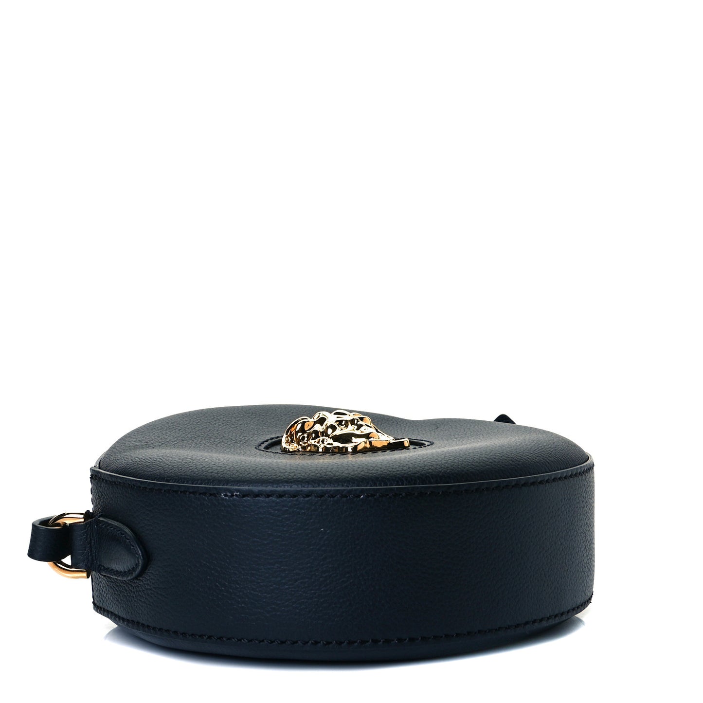 Calfskin La Medusa Round Camera Bag Black