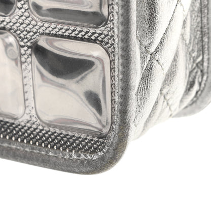 Chanel Vinyl Large Ice Cube Flap Silver 14 of 15