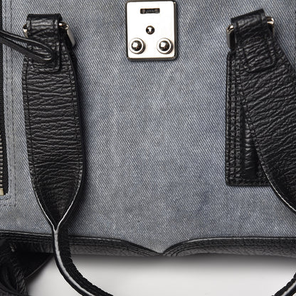 3.1 Phillip Lim 3.1 Textured Calfskin Denim Medium Pashli Satchel 9 of 13