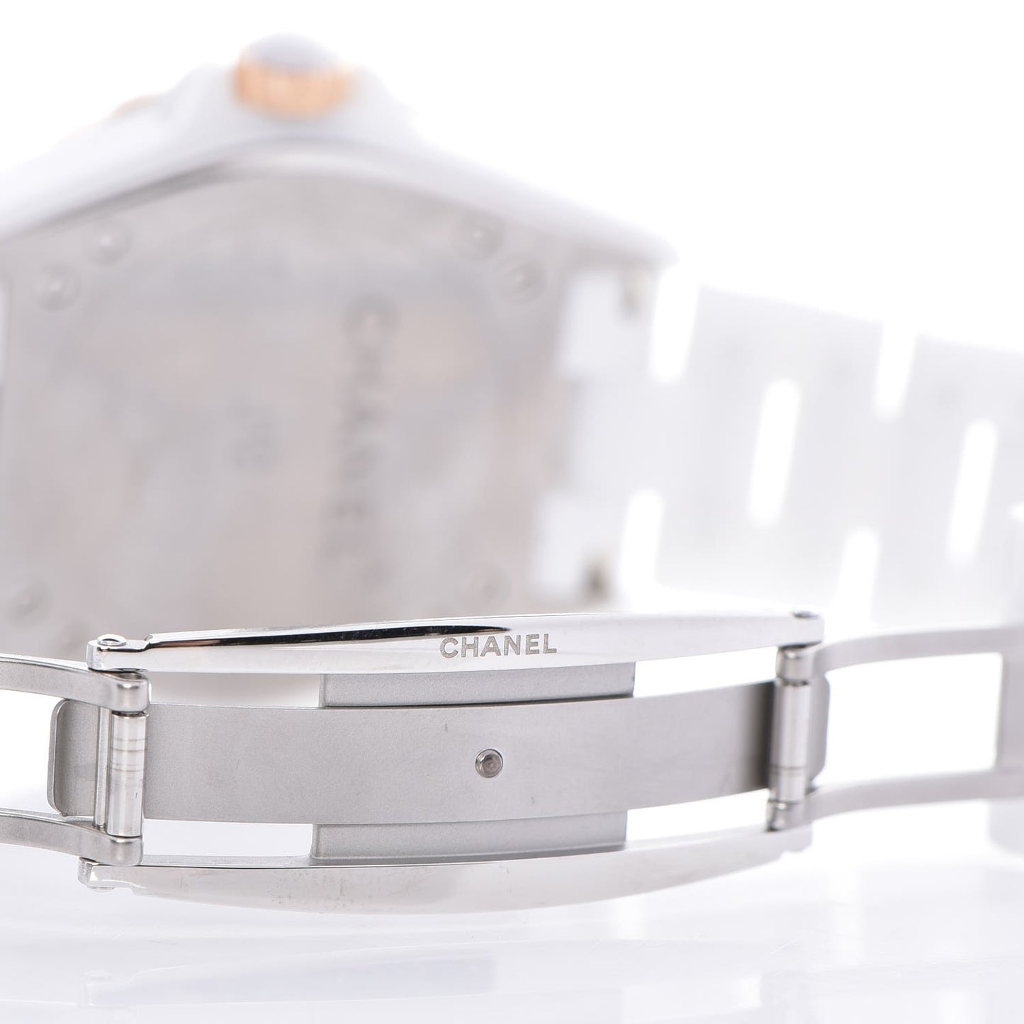 Stainless Steel 18K Beige Gold Ceramic Diamond 36.5mm J12 Automatic Watch White