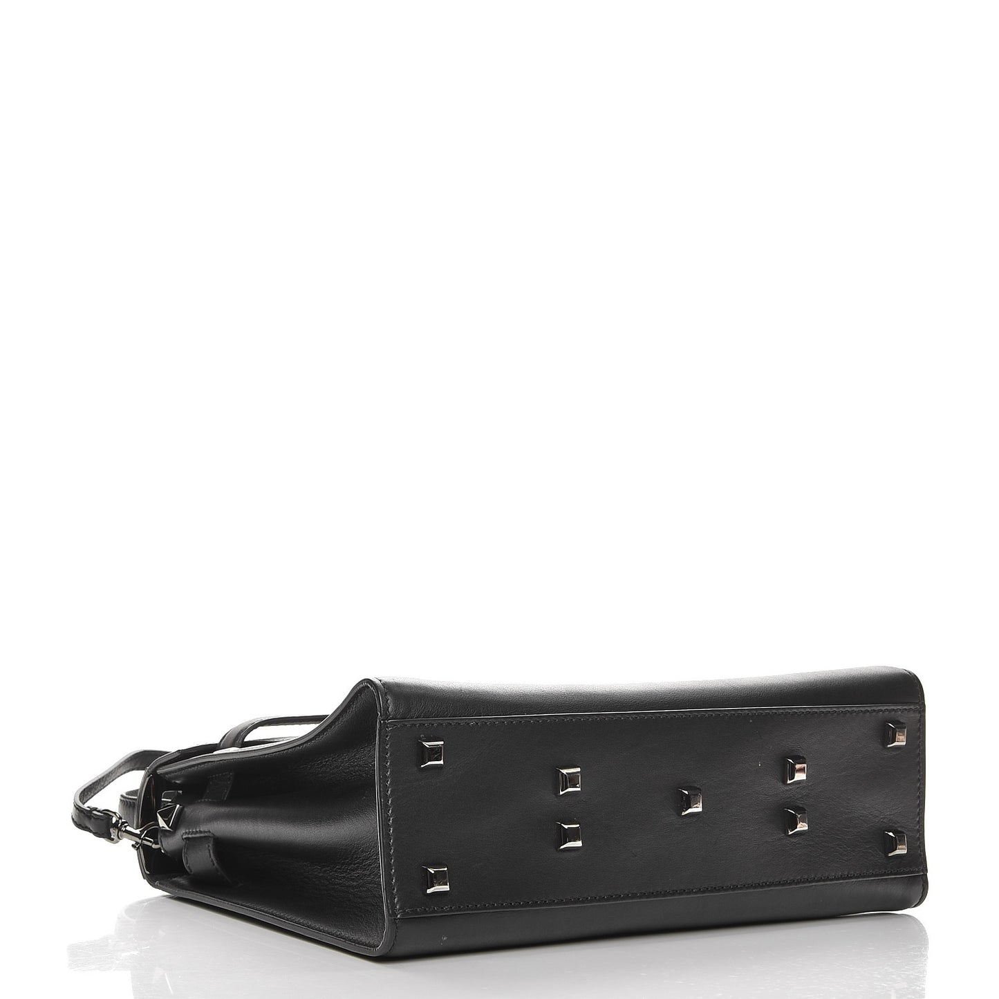 Calfskin Medium My Rockstud Frame Bag Black