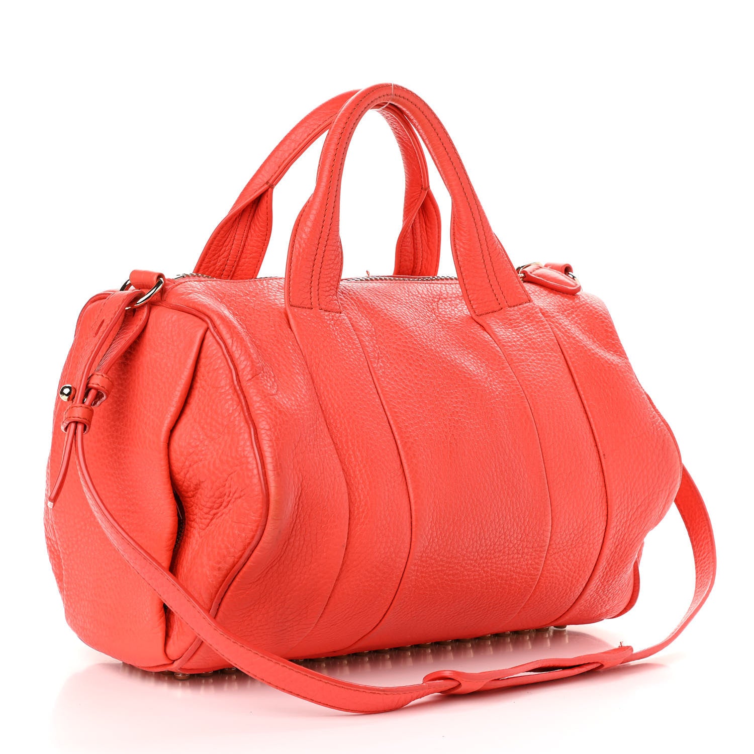 Alexander Wang Pebbled Lambskin Rocco Tangerine Pale Gold Hardware 2 of 8