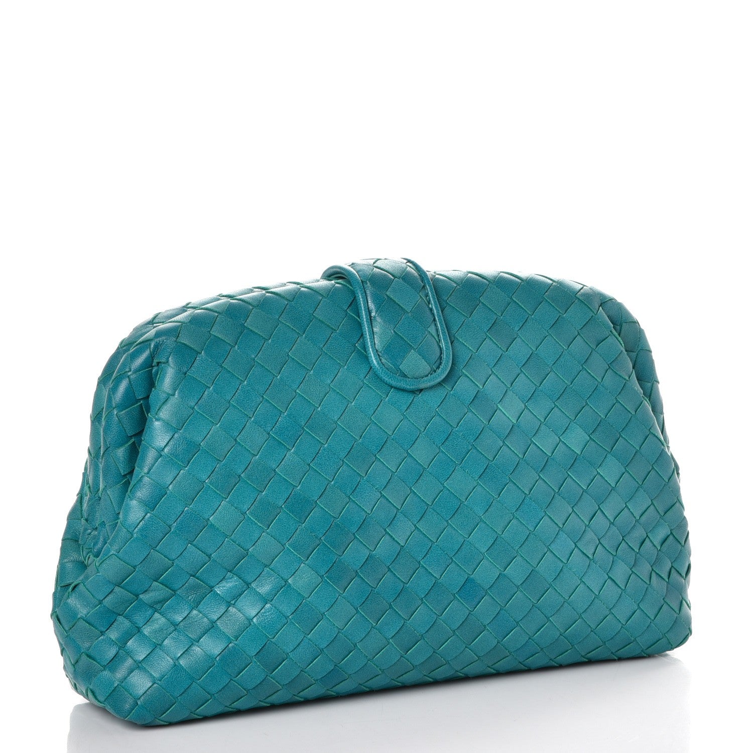 Bottega Veneta Nappa Intrecciato The Lauren 1980 Clutch Aqua 3 of 8