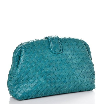 Bottega Veneta Nappa Intrecciato The Lauren 1980 Clutch Aqua 3 of 8