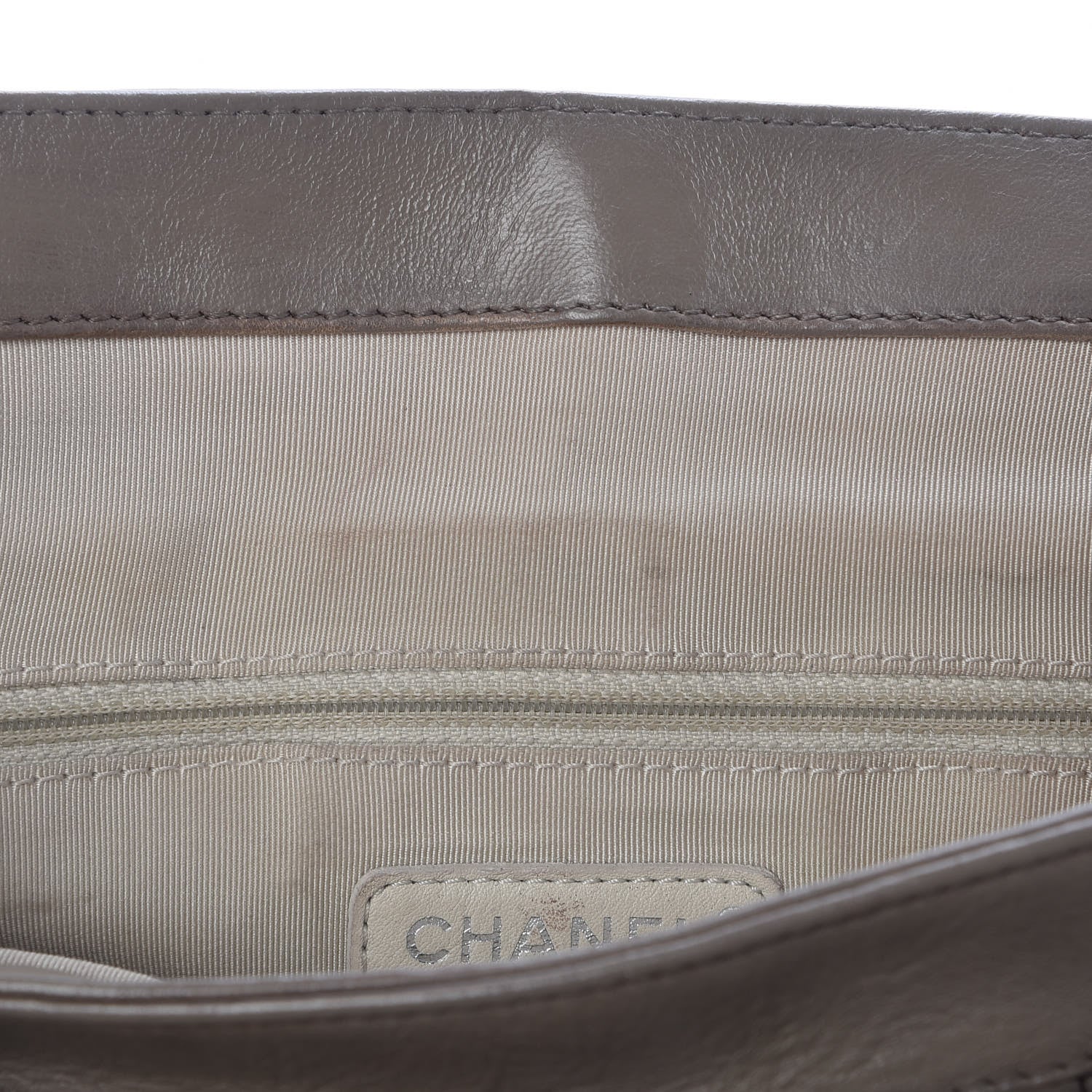 Chanel Washed Lambskin Quilted Large Chain Around Messenger Taupe 8 of 12