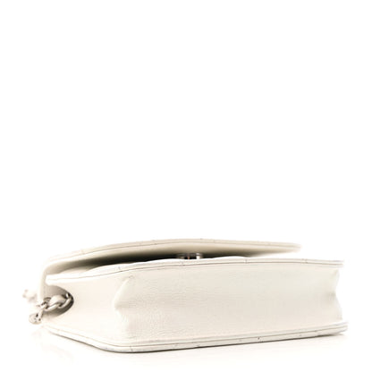 Chanel Iridescent Lambskin Quilted Coco Bow Clutch With Chain White 4 of 11