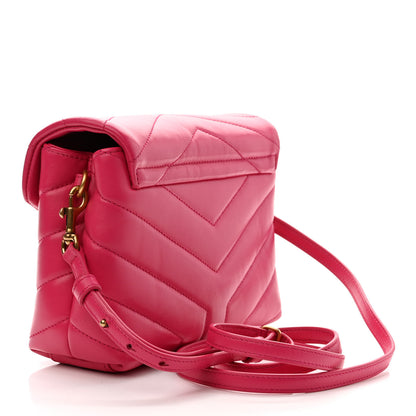 Saint Laurent Calfskin Y Quilted Monogram Toy Loulou Crossbody Bag Freesia 3 of 10