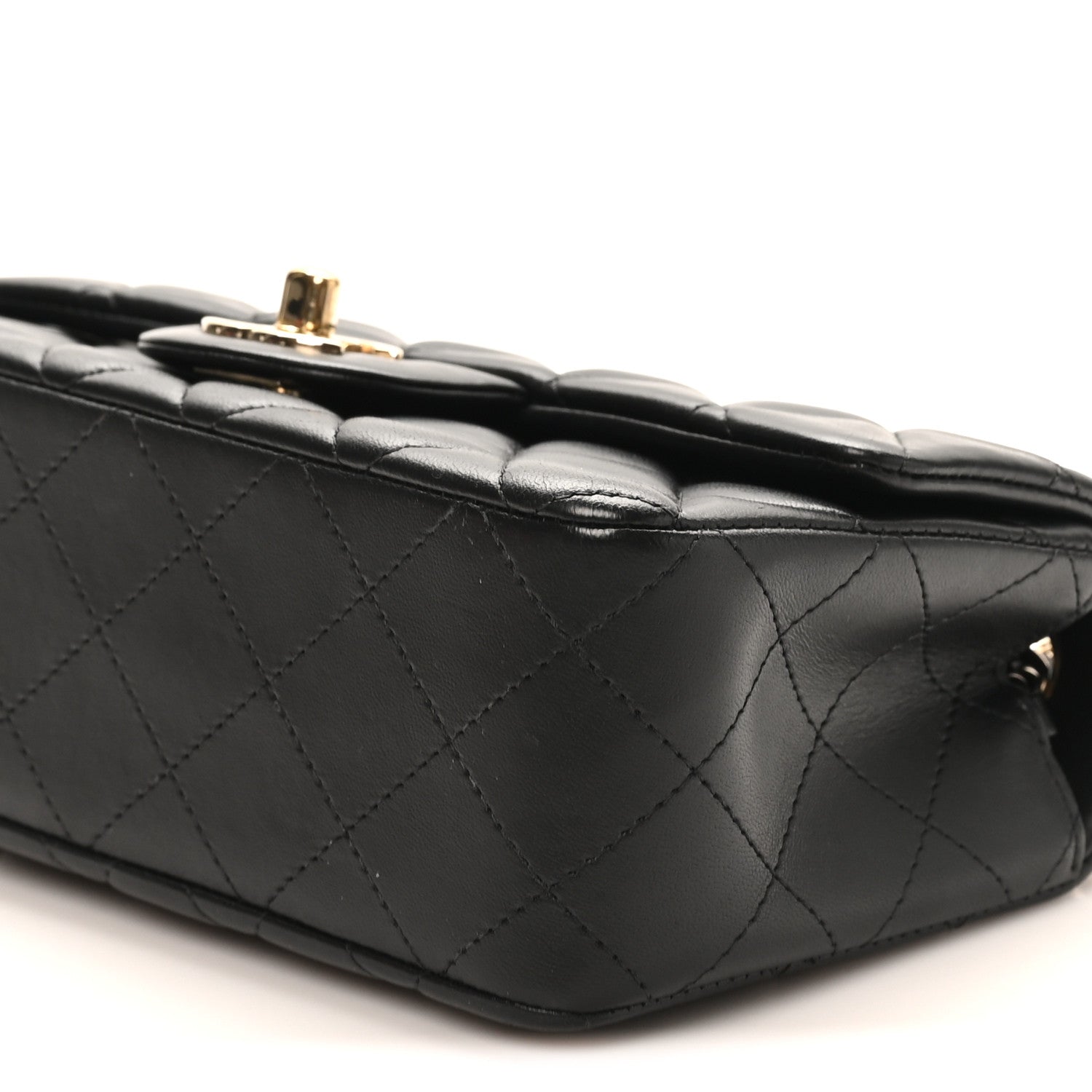 Chanel Lambskin Quilted Mini Rectangular Flap Black 10 of 10