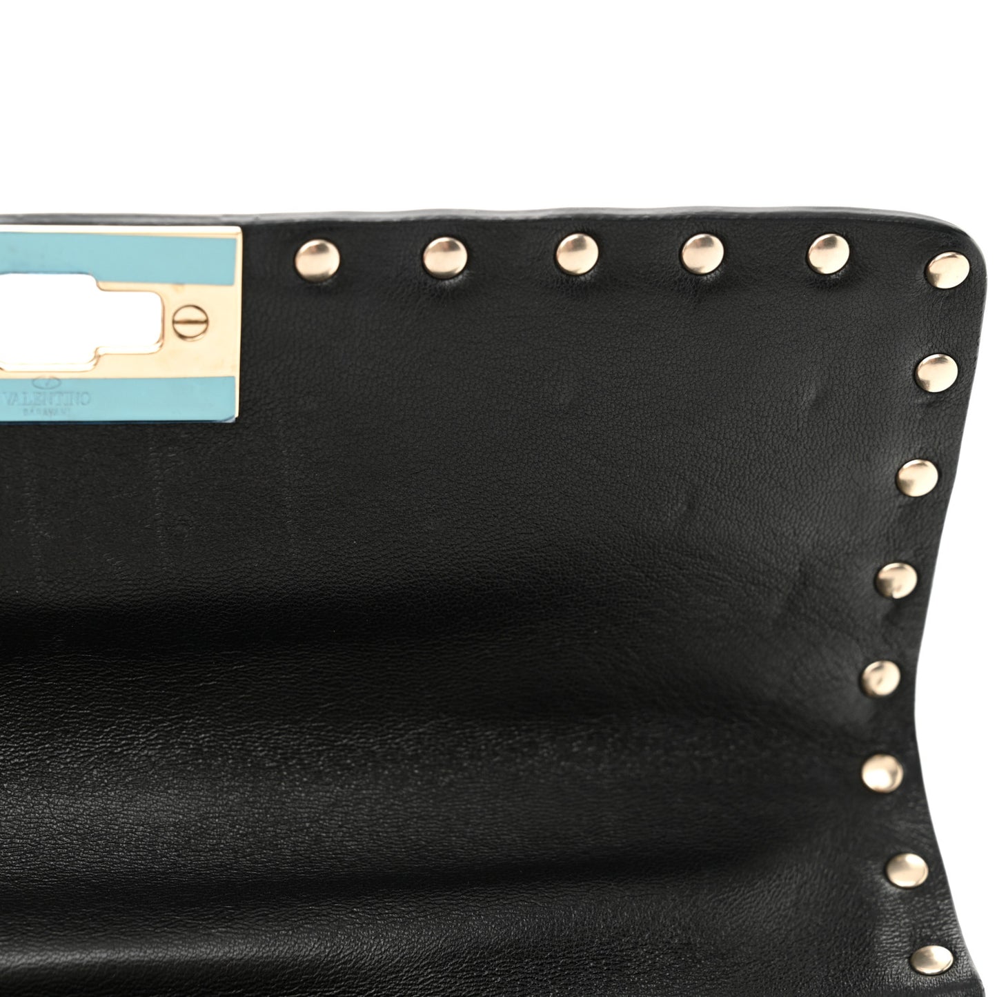 Lambskin Medium Rockstud Spike Shoulder Bag Black