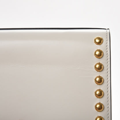 Gucci Calfskin Floral Embroidered Small Padlock Shoulder Bag White 12 of 18