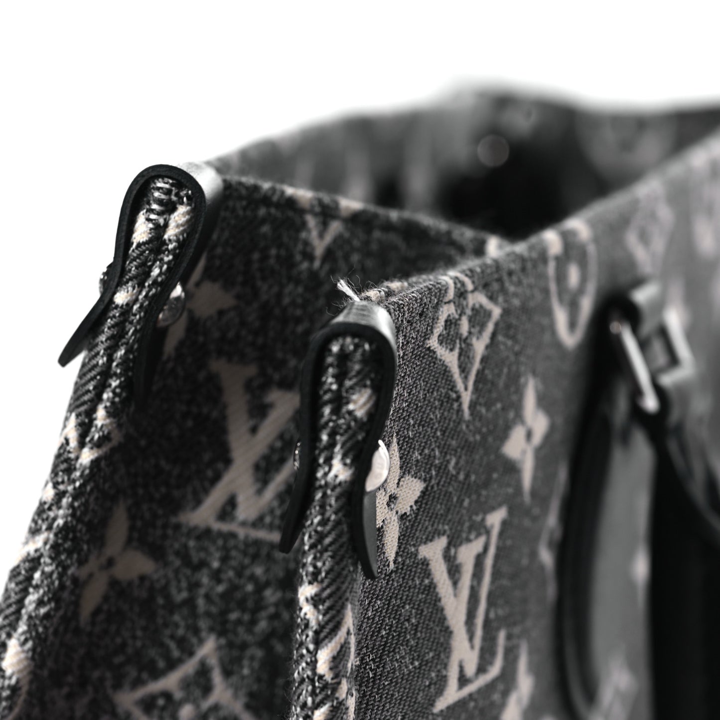 Monogram Jacquard Denim Onthego MM Black
