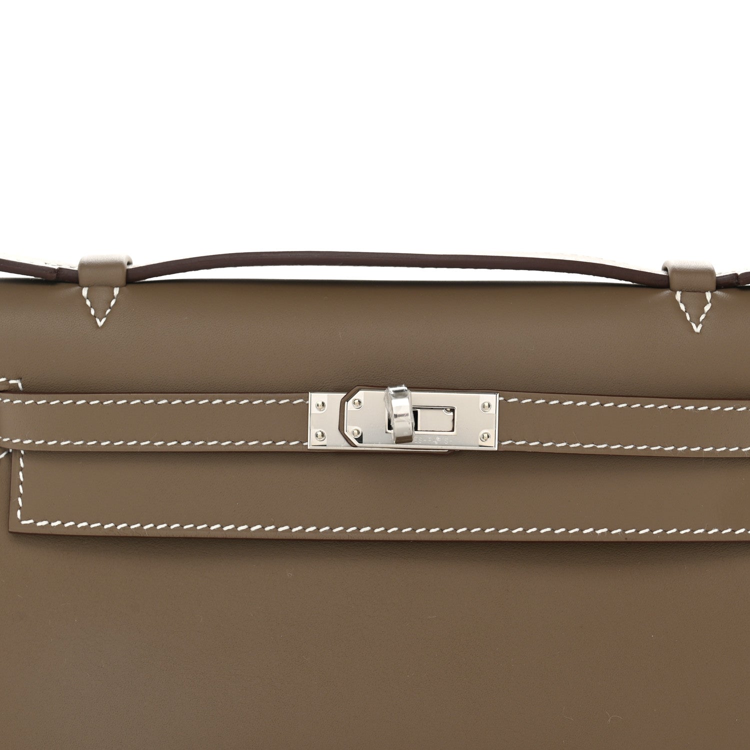 Hermes Swift Kelly Pochette Clutch Etoupe 3 of 10