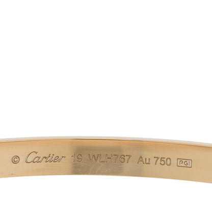 Cartier 18K Yellow Gold LOVE Bracelet 19 4 of 7