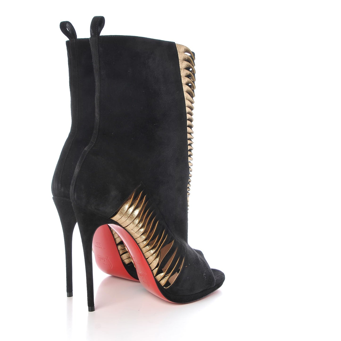 Veau Velours Nappa Miss Circus 120 Peep Toe Boots 38 Black