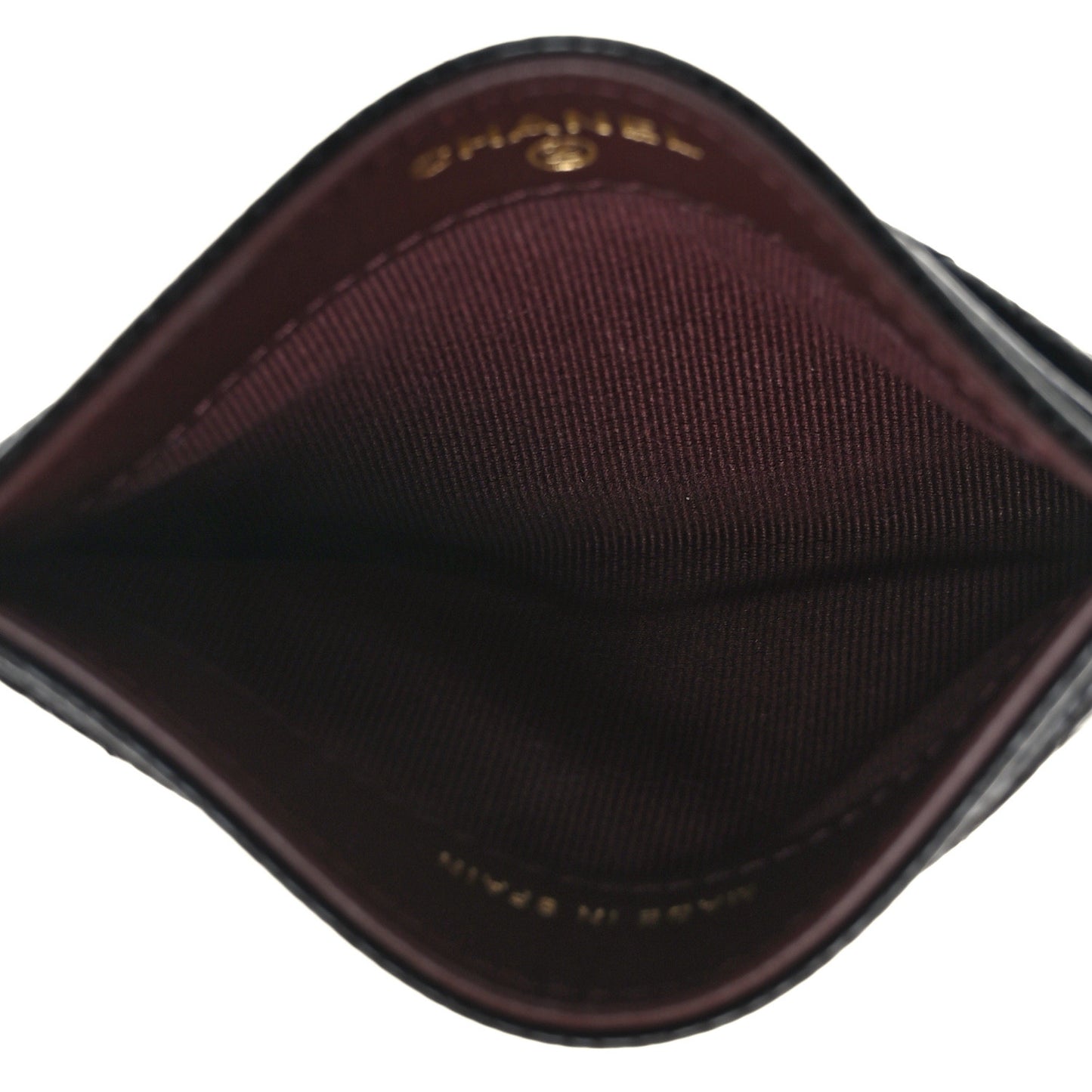 Caviar Quilted Card Holder Black