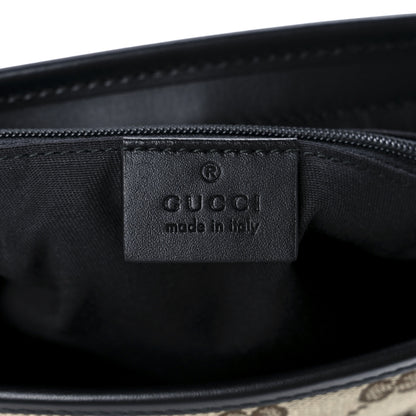 Gucci GG Monogram Web Flat Messenger Bag Black 6 of 13