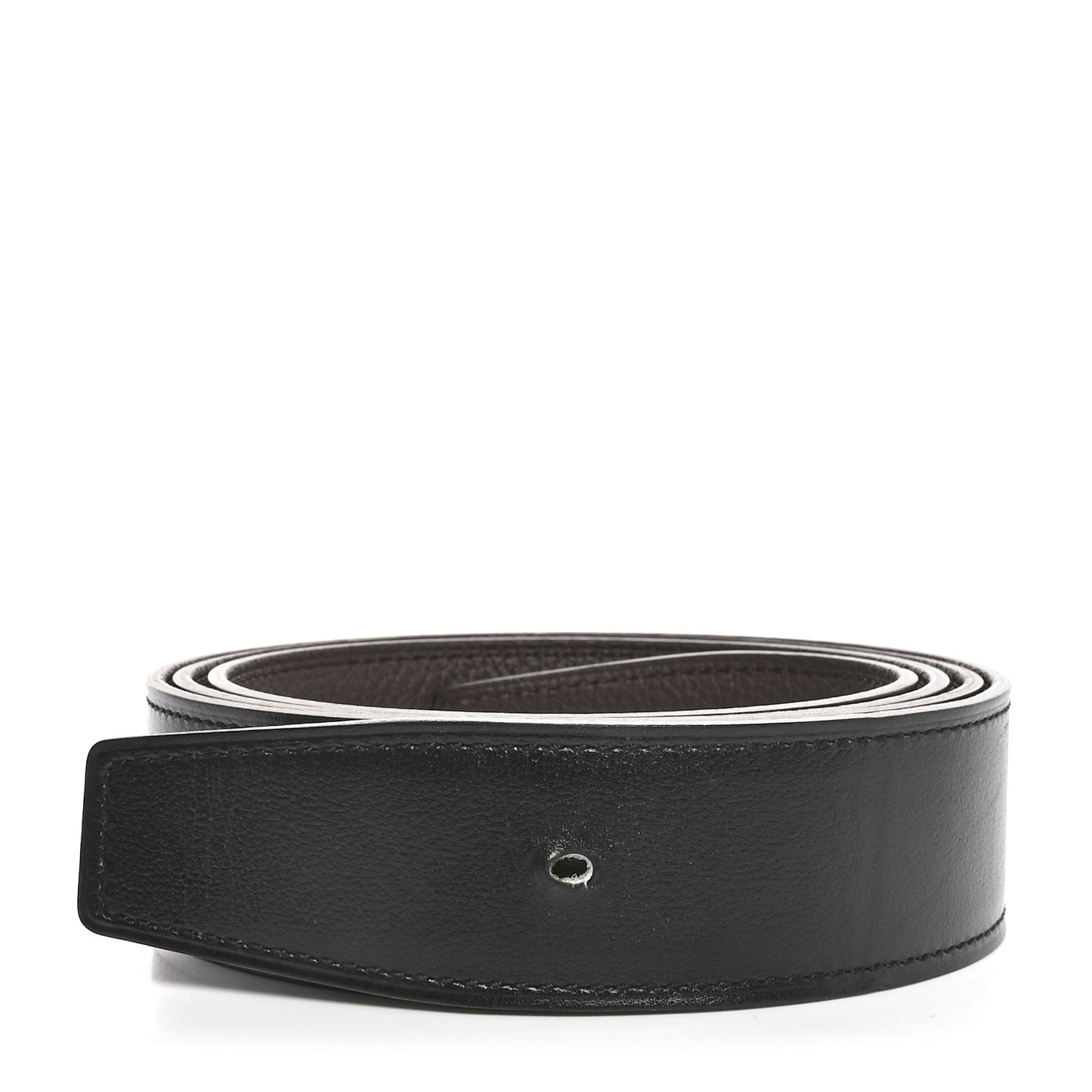 Hermes Box Togo 32mm Belt Strap 100 40 Black Chocolate 1 of 5