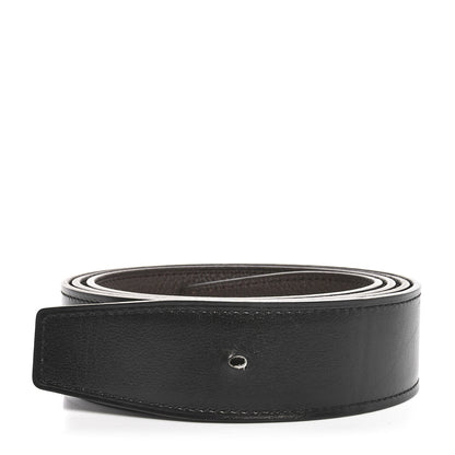 Hermes Box Togo 32mm Belt Strap 100 40 Black Chocolate 1 of 5