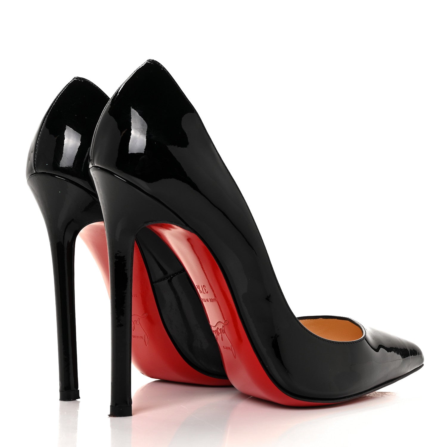 Christian Louboutin Patent Pigalle 120 Pumps 37.5 Black 4 of 8