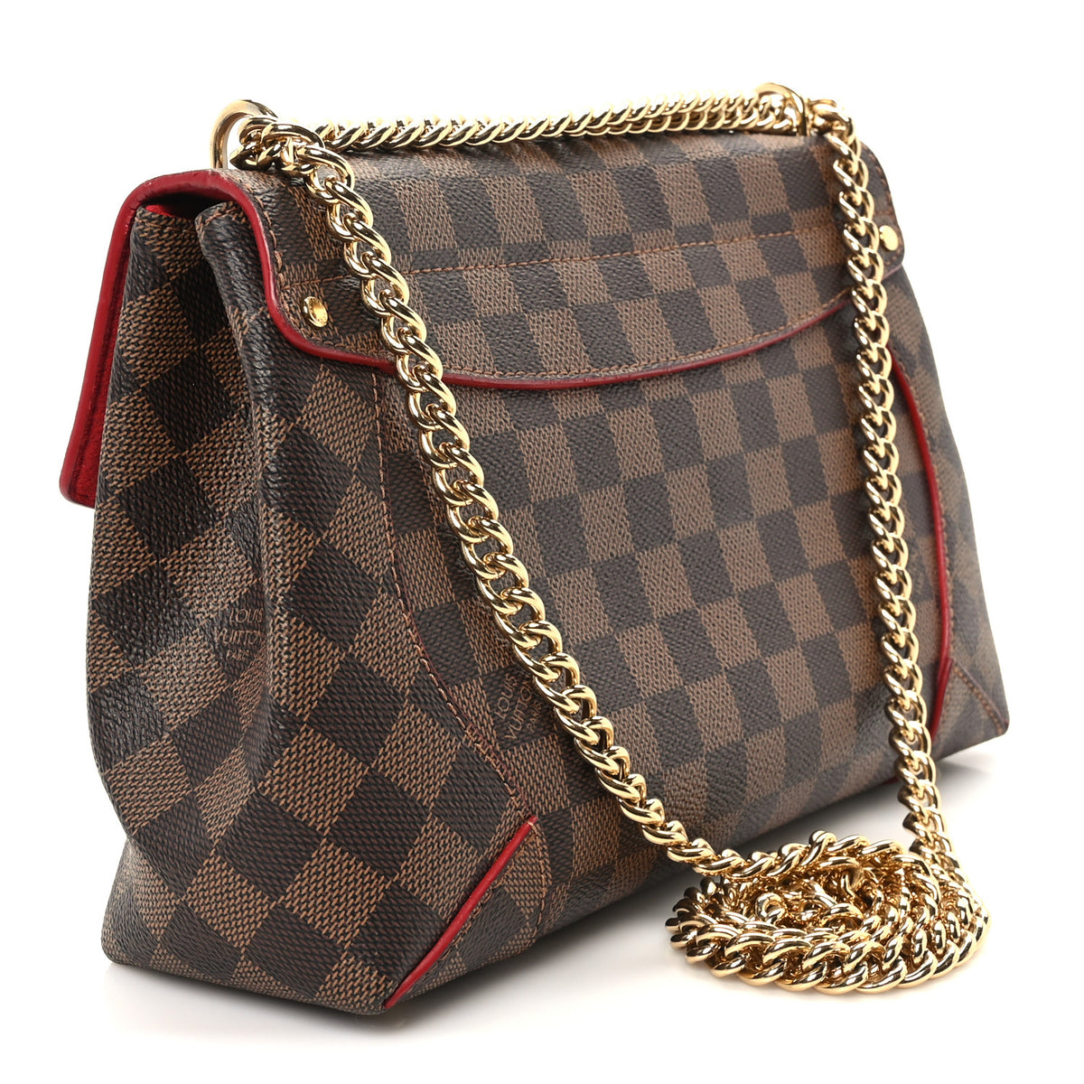 Louis Vuitton Damier Ebene Caissa Clutch Cherry 2 of 9