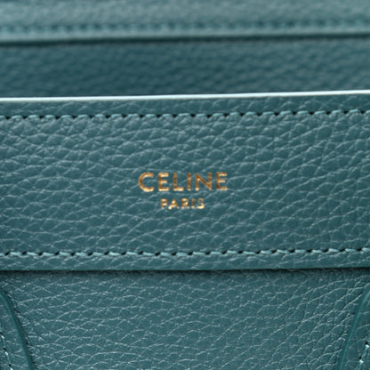 Celine Baby Drummed Calfskin Nano Prussian Blue 6 of 11