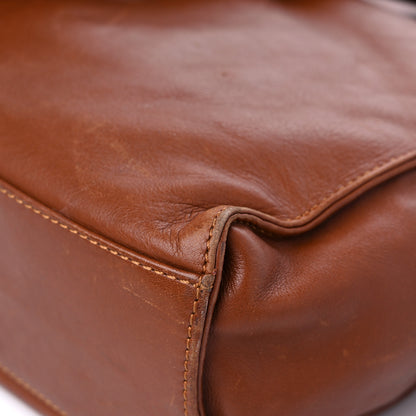 Chanel Lambskin CC Stitched Logo Tote Brown 11 of 15