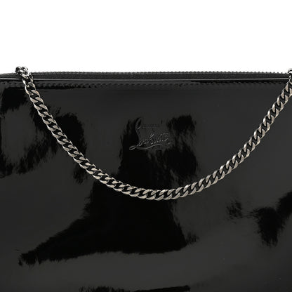 Christian Louboutin Patent Loubila Chain Clutch Black 7 of 9