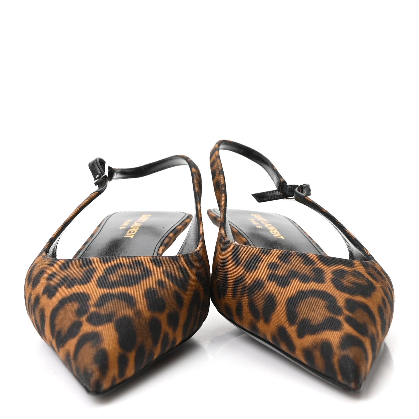 Canvas Leopard Print Quadria 30 Slingback Pumps 37 Manto Naturale
