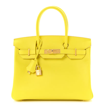 Hermes Epsom Birkin 30 Lime 2 of 21
