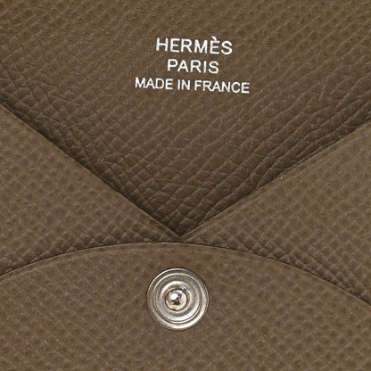 Hermes Epsom Calvi Card Case Etoupe 6 of 9