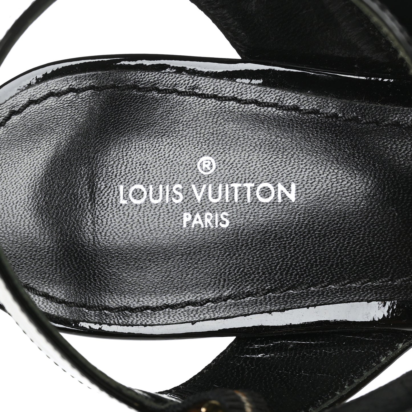 Patent Carioca Flat Sandals 36.5 Black