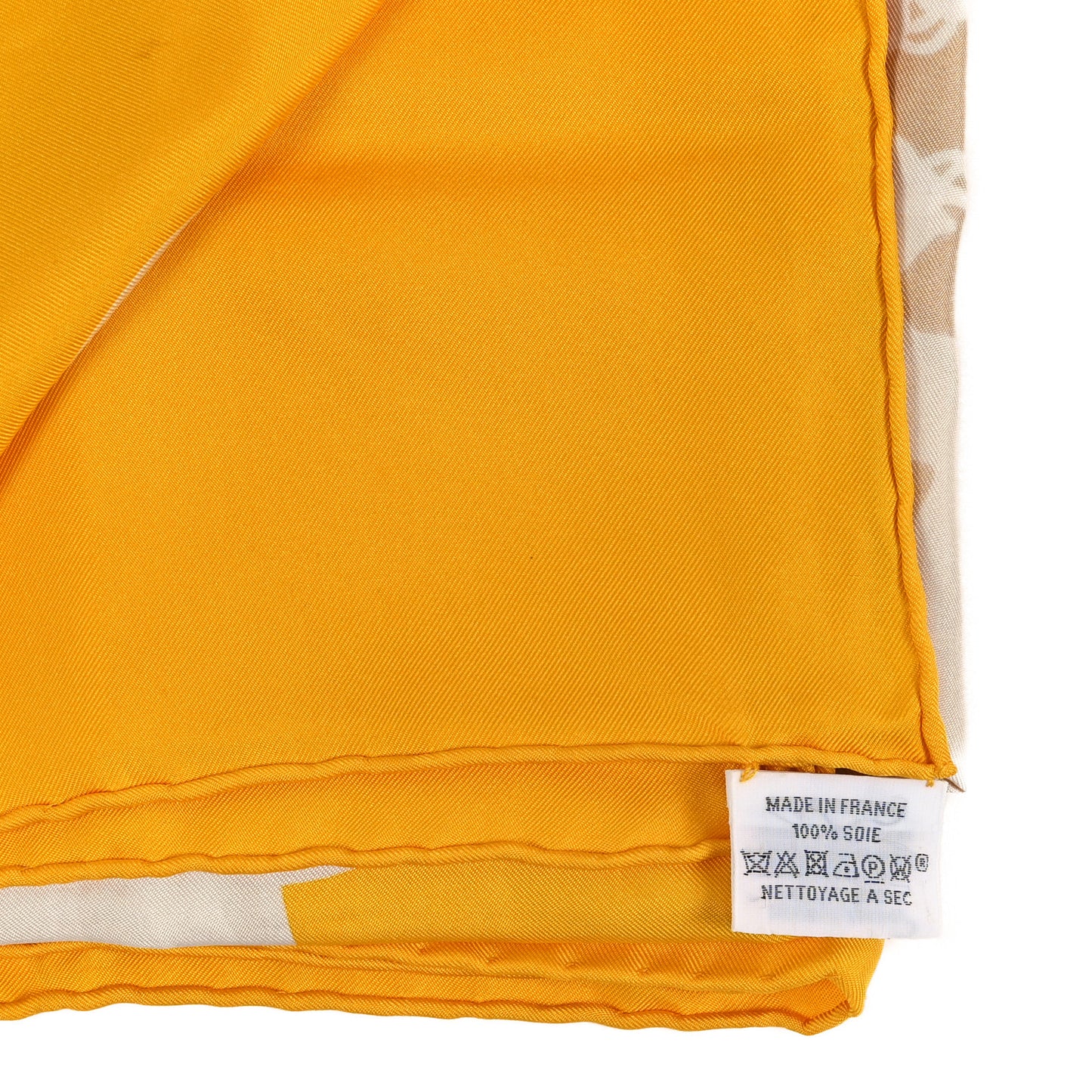 Silk Please Check In Scarf 90 Jaune D'Or Camel
