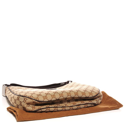 Gucci Monogram Medium Half Moon Hobo Dark Brown 5 of 10