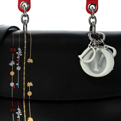 Christian Dior Smooth Calfskin Small Tri-Color Be Dior Flap Black Red Light Blue 9 of 14