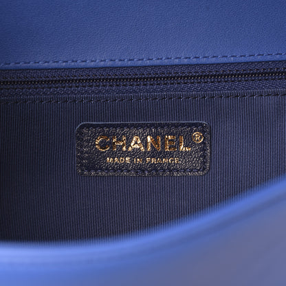Chanel Lambskin Quilted New Medium Boy Flap Blue 6 of 11