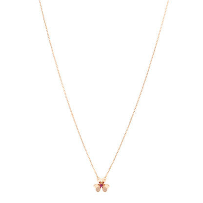 Van Cleef & Arpels 18K Rose Gold Ruby Mini Frivole Pendant Necklace 1 of 5