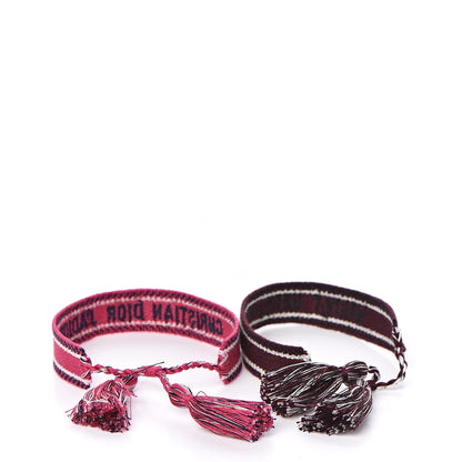 Christian Dior Woven Cotton J'Adior Friendship Bracelet Set 3 of 4