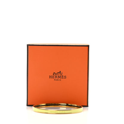 Hermes Enamel Printed Extra Narrow Bracelet 62 Lime 4 of 4