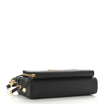 Christian Dior Grained Calfskin Caro Double Pouch Black 4 of 8