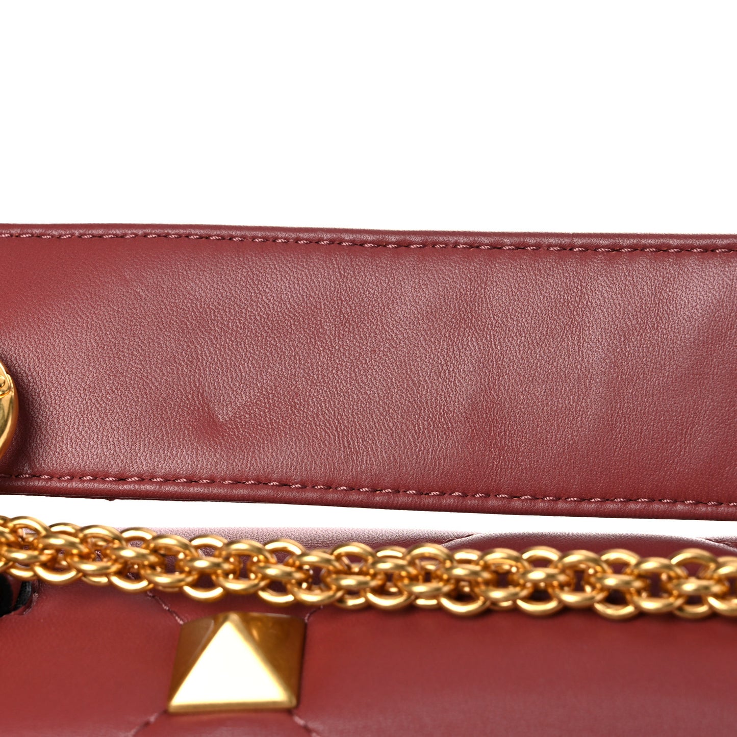 Nappa Medium Roman Stud Shoulder Bag Gingerbread