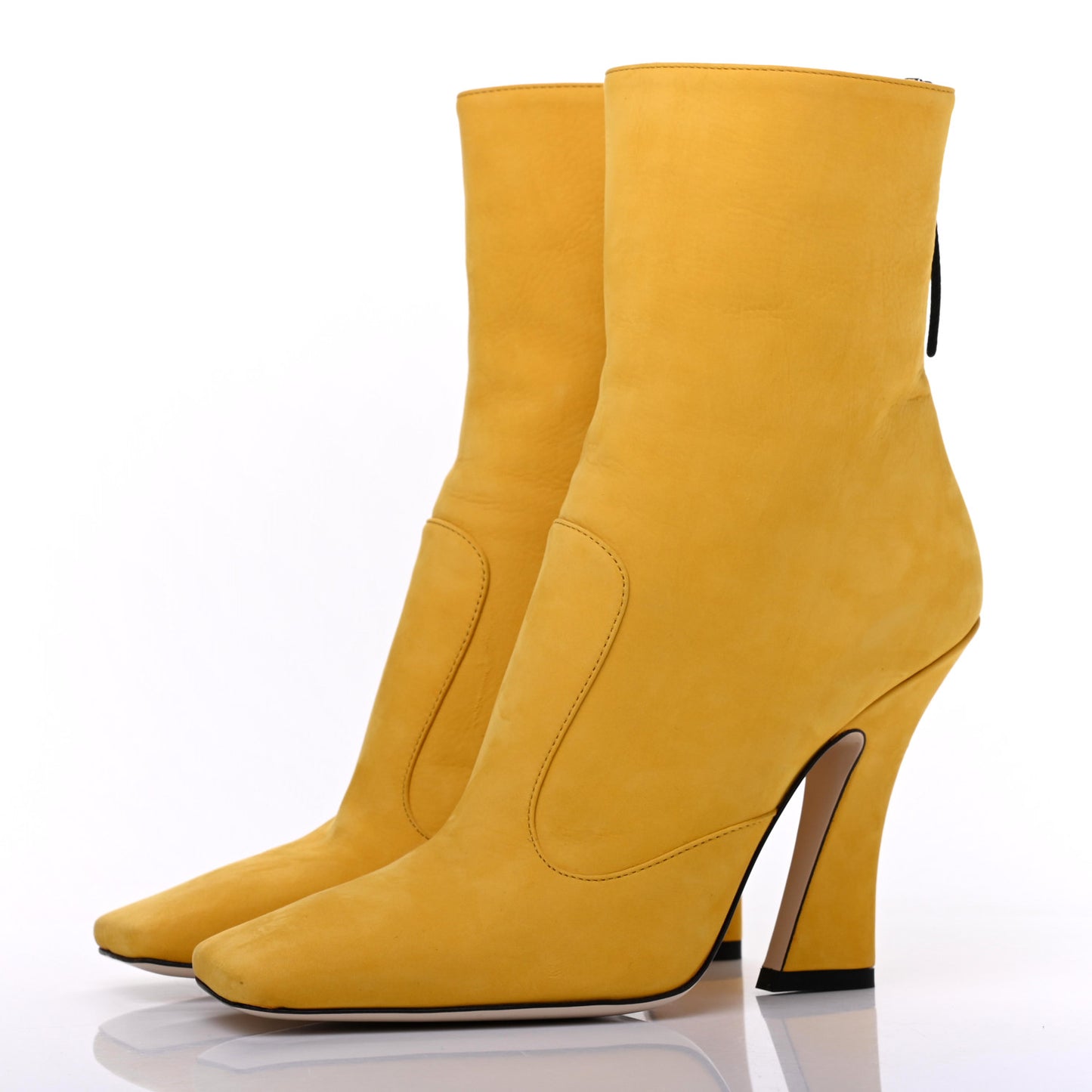 Nubuck FFreedom High Heel Ankle Boots 36 Yellow