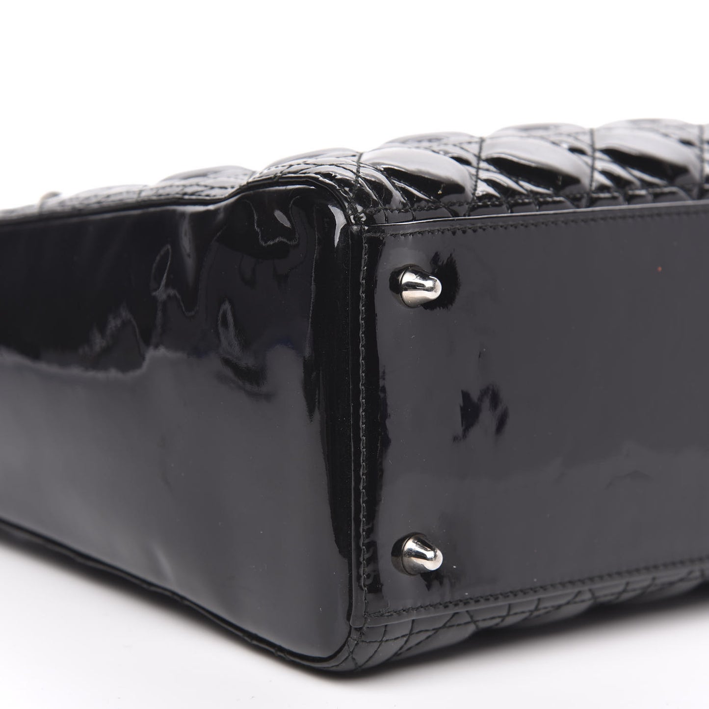 Patent Cannage Medium Lady Dior Black