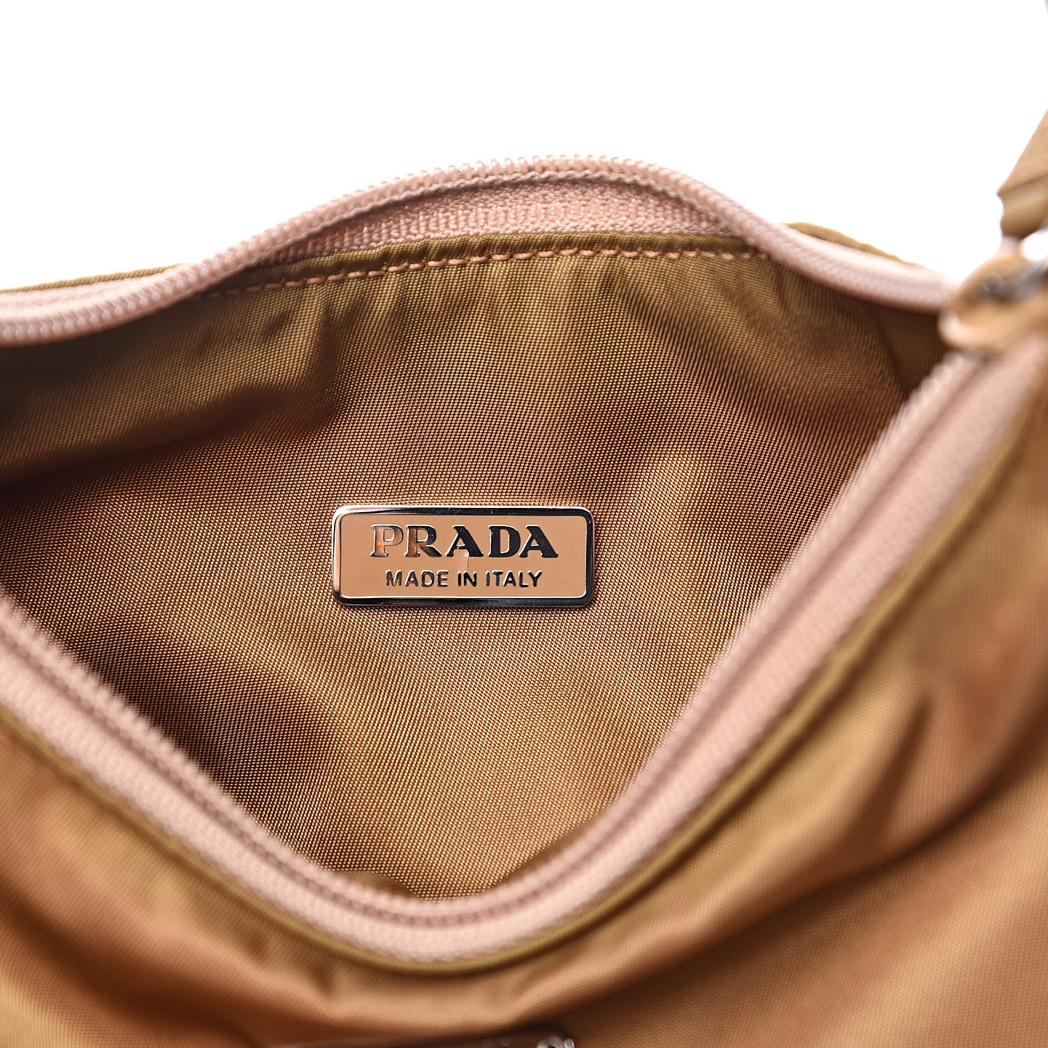 Prada Tessuto Nylon Small Shoulder Bag Nocciolo 6 of 10