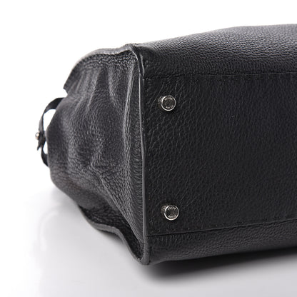 Fendi Cuoio Romano Selleria Bi-Color Large Peekaboo Iconic Satchel Black Mou 10 of 15