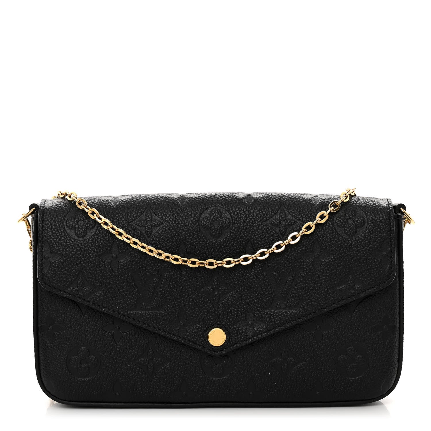 Louis Vuitton Empreinte Pochette Felicie Chain Wallet Black 1 of 10