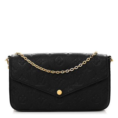 Louis Vuitton Empreinte Pochette Felicie Chain Wallet Black 1 of 10