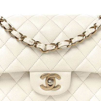 Chanel Caviar Quilted Small Double Flap White 8 of 10