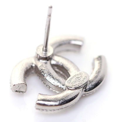 Chanel Crystal CC Earrings Silver 3 of 6