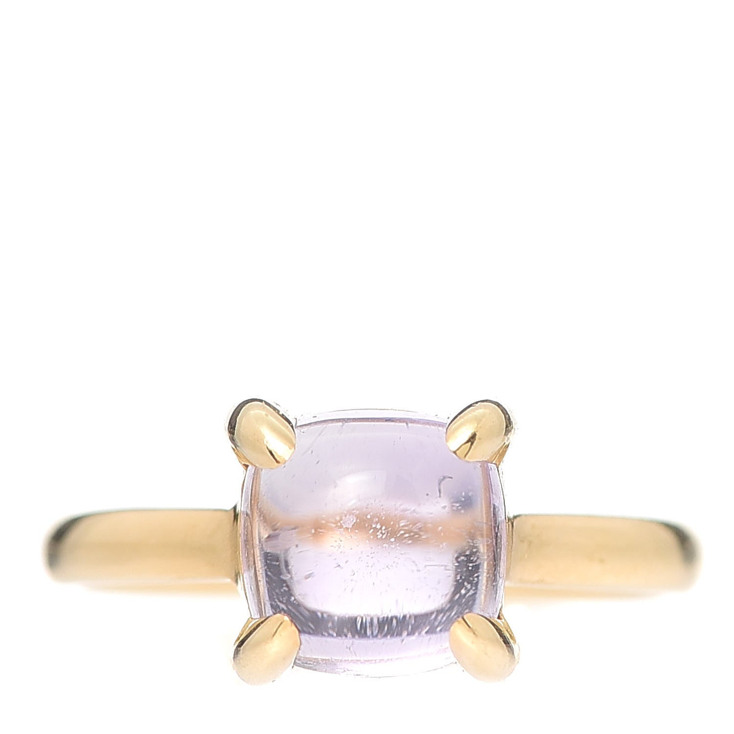 Tiffany 18K Yellow Gold Amethyst 7mm Paloma Picasso Sugar Stacks Ring 48 4.5 1 of 5